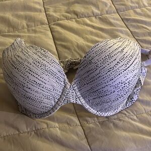 Victoria's Secret Black and White Dotted body by Victoria lined perfect coverage